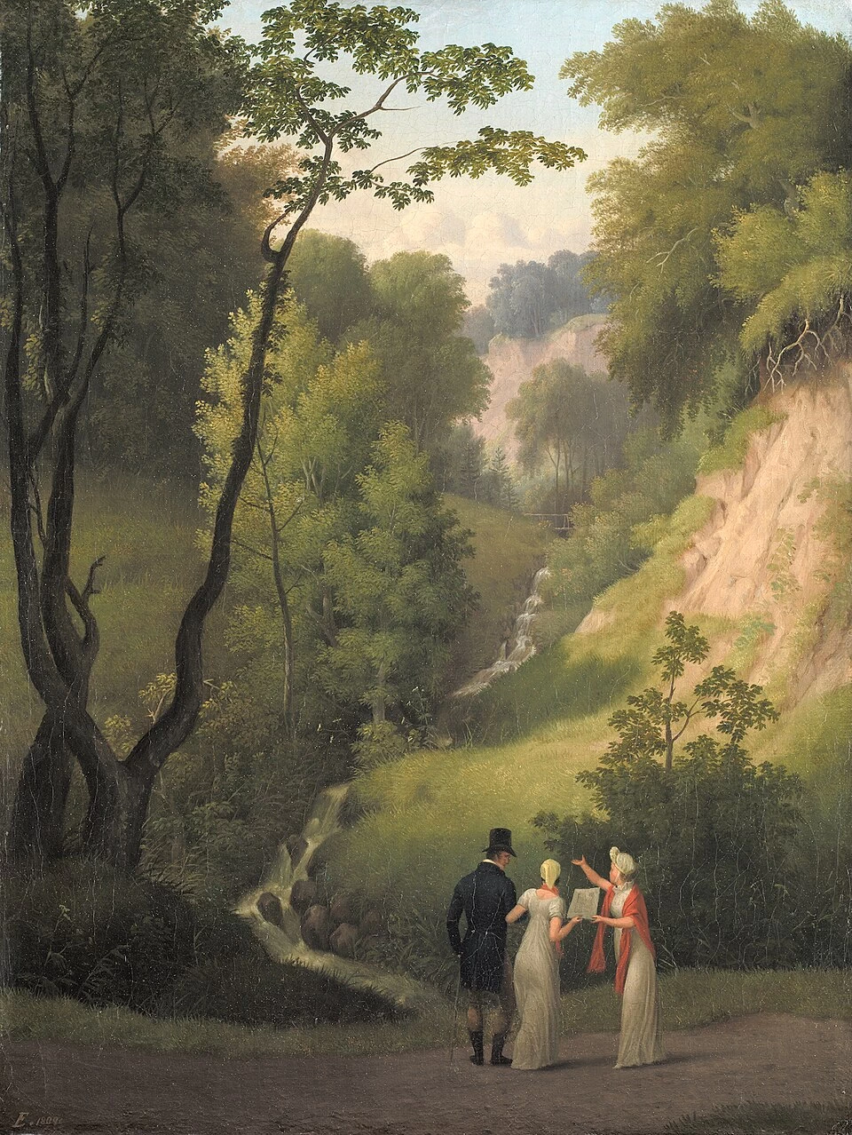 La Gola del Diavolo nel giardino di Liselund a Møn, 1809 - Statens Museum for Kunst, Copenaghen